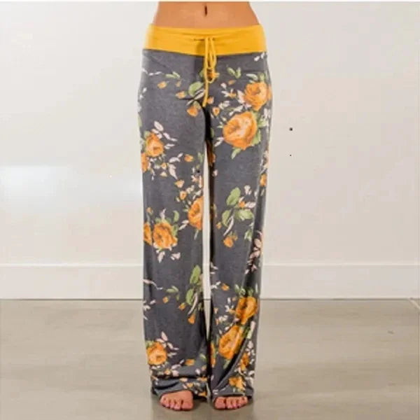 Curve Casual Loose Long Wide Leg Lounge Pants