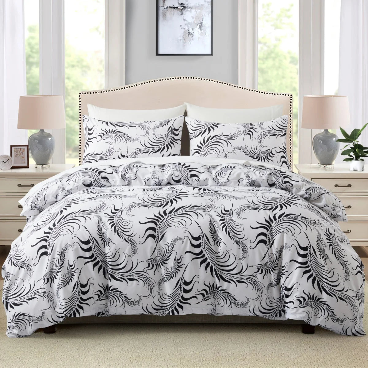 Feather & Floral Duvet Set