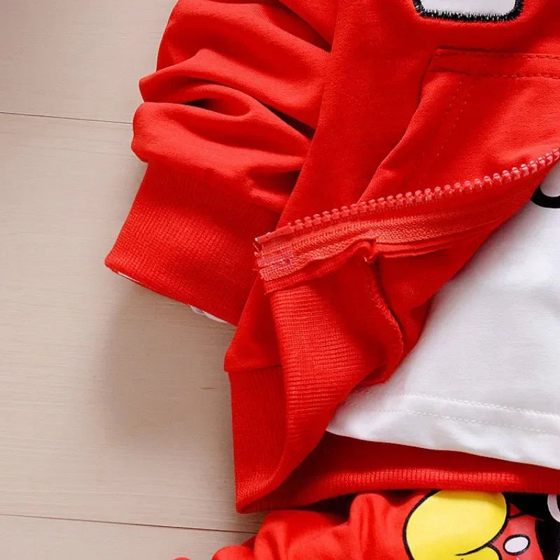Kids Cute Mickey 3 Piece Tracksuit Set