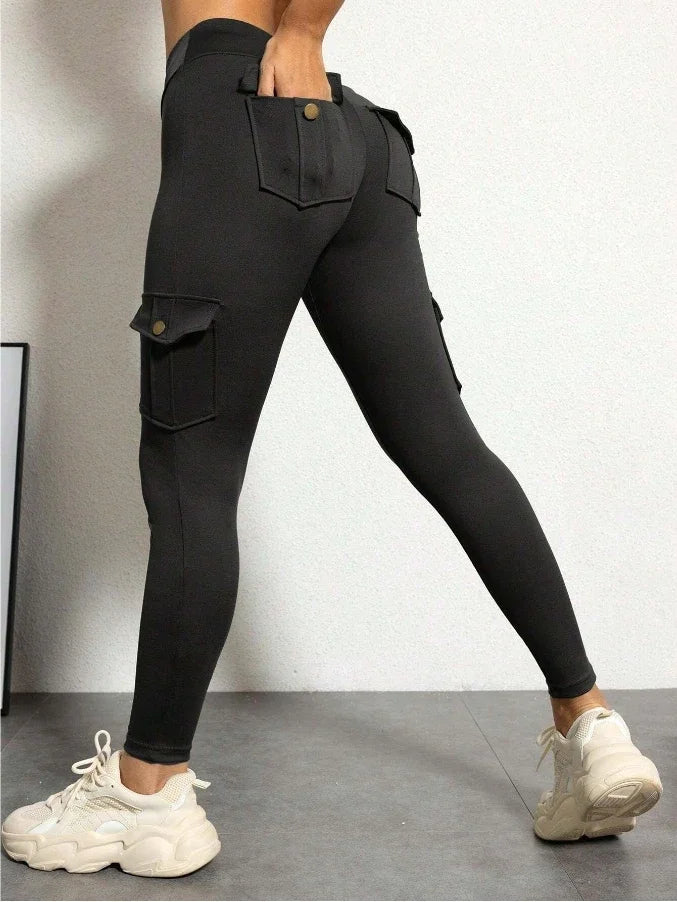 High Waisted Pocketed Fitness Leggings