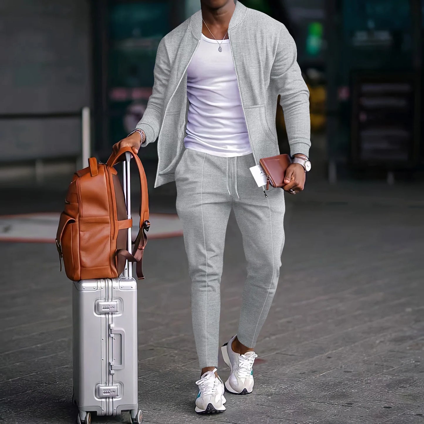 Men’s Casual Jacket & Trousers Set