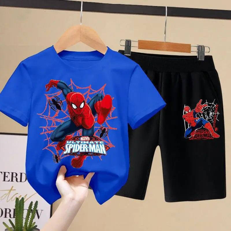 Boys Spiderman T-Shirt & Shorts Two-piece Set