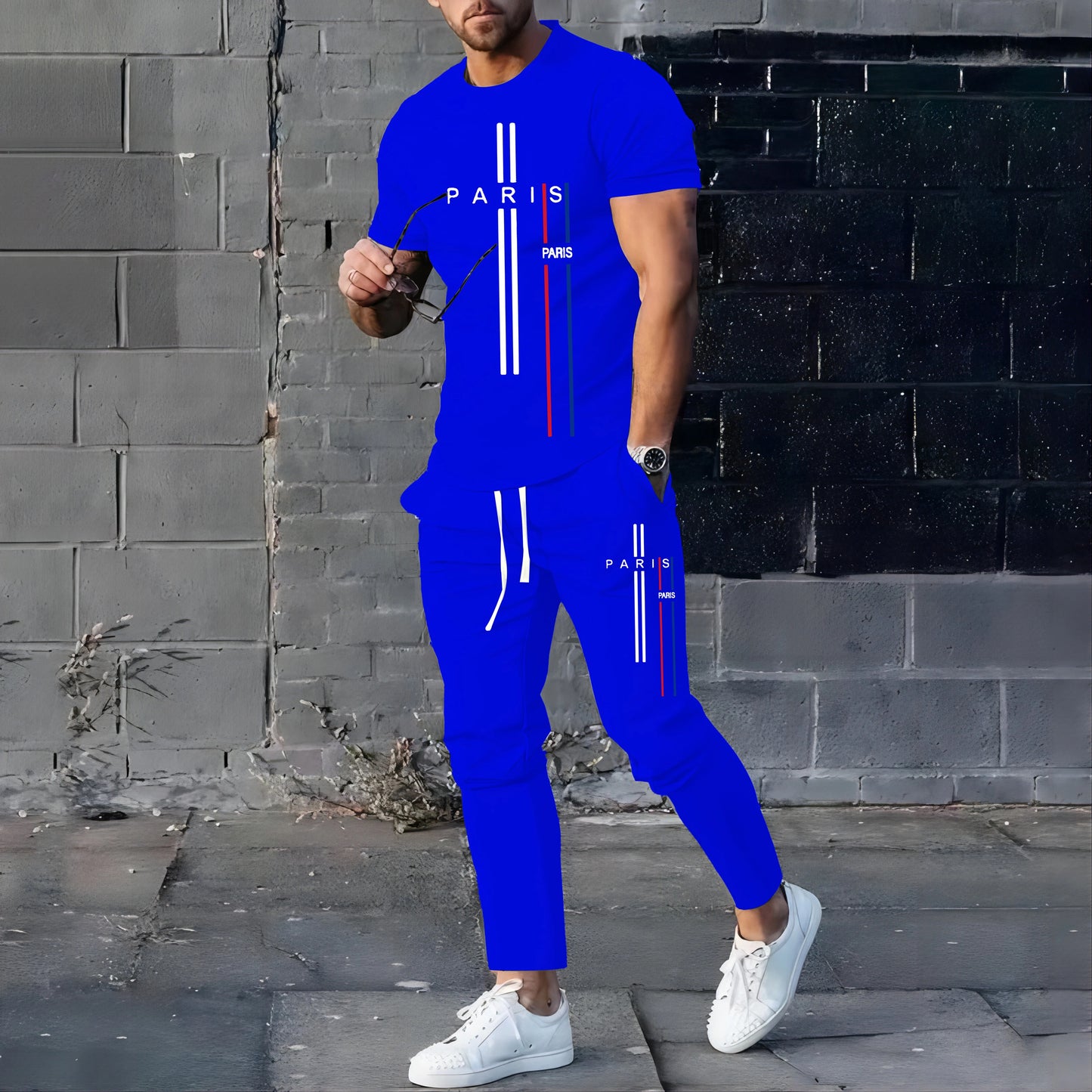 Men's Paris Style T-shirt & Pants Set