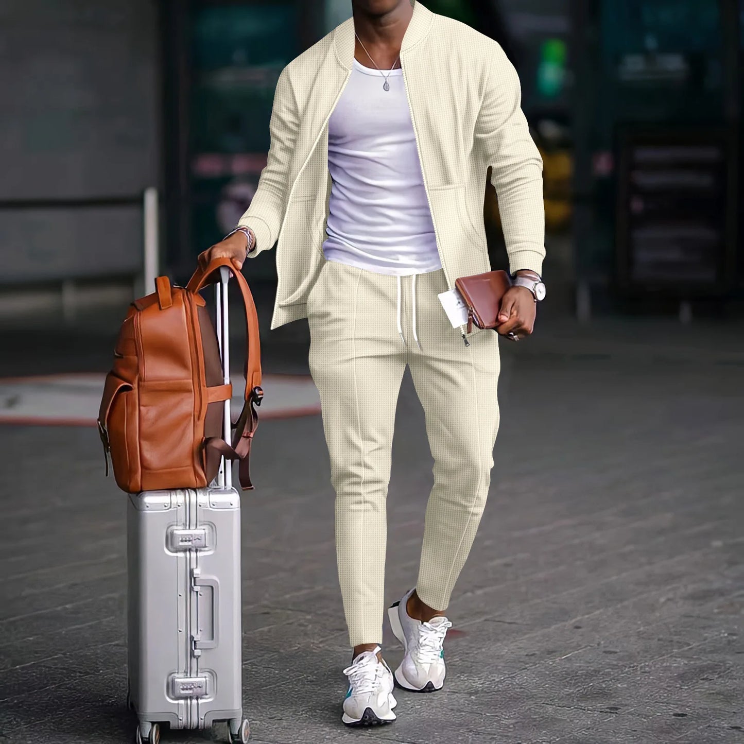 Men’s Casual Jacket & Trousers Set