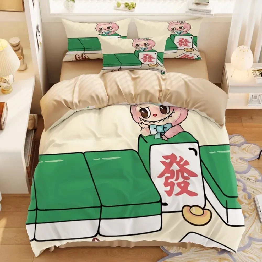 Cute Labubu Inspired Bedding Set