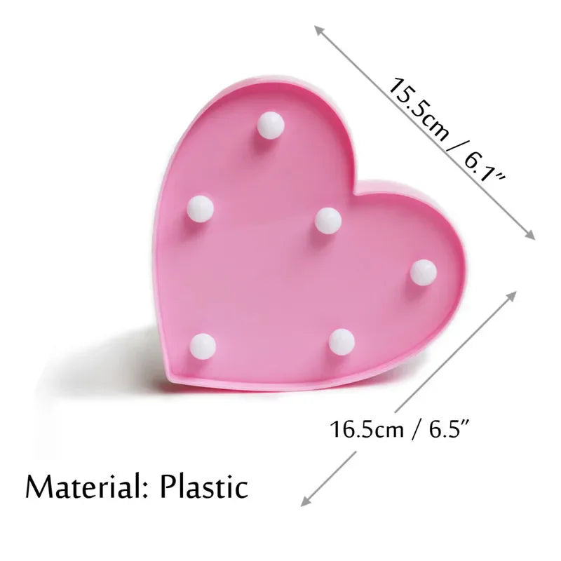 Small Love & Heart LED Lamps