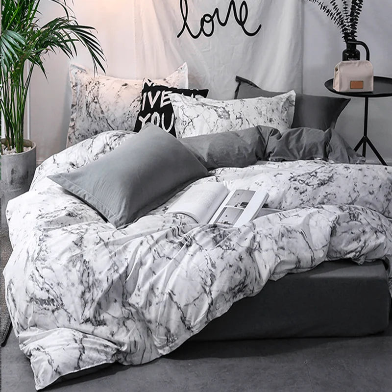Marble Effect Duvet Sets