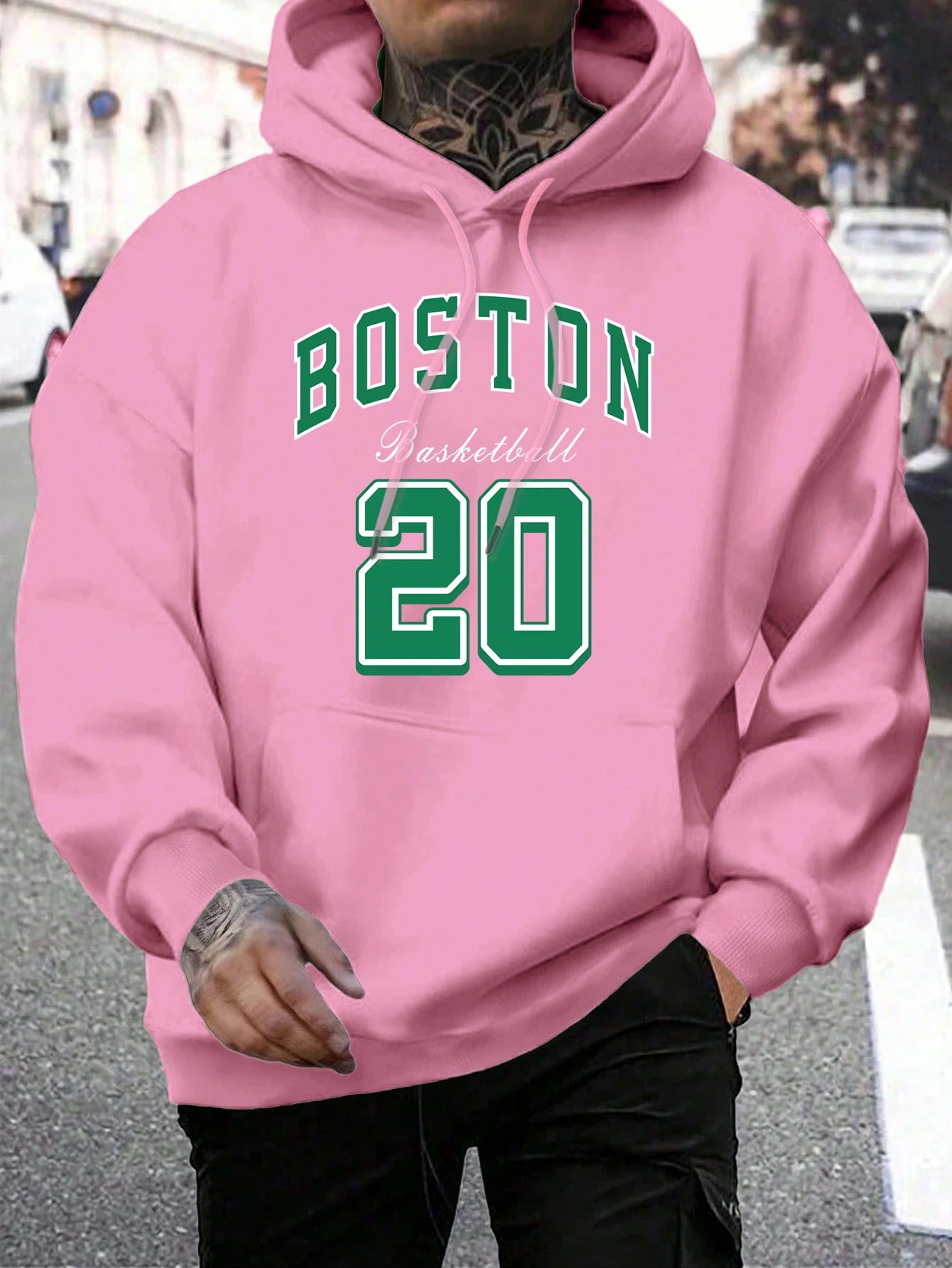 Men’s Boston City Print Hoodie