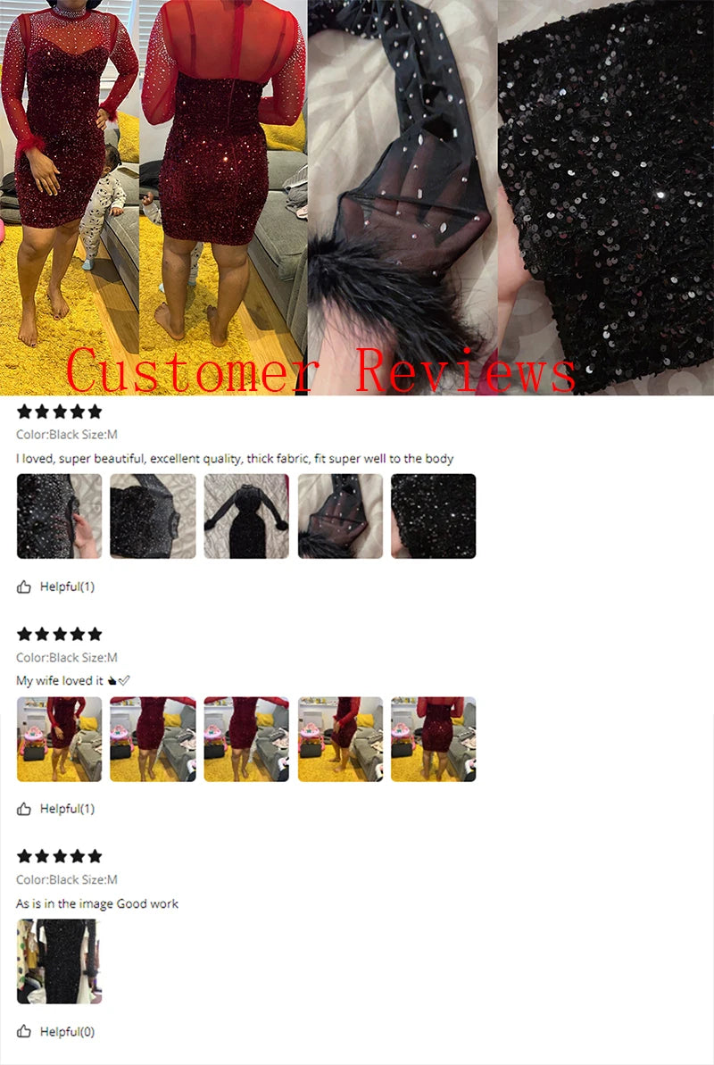 Rhinestone & Sequin Mini Party Dress