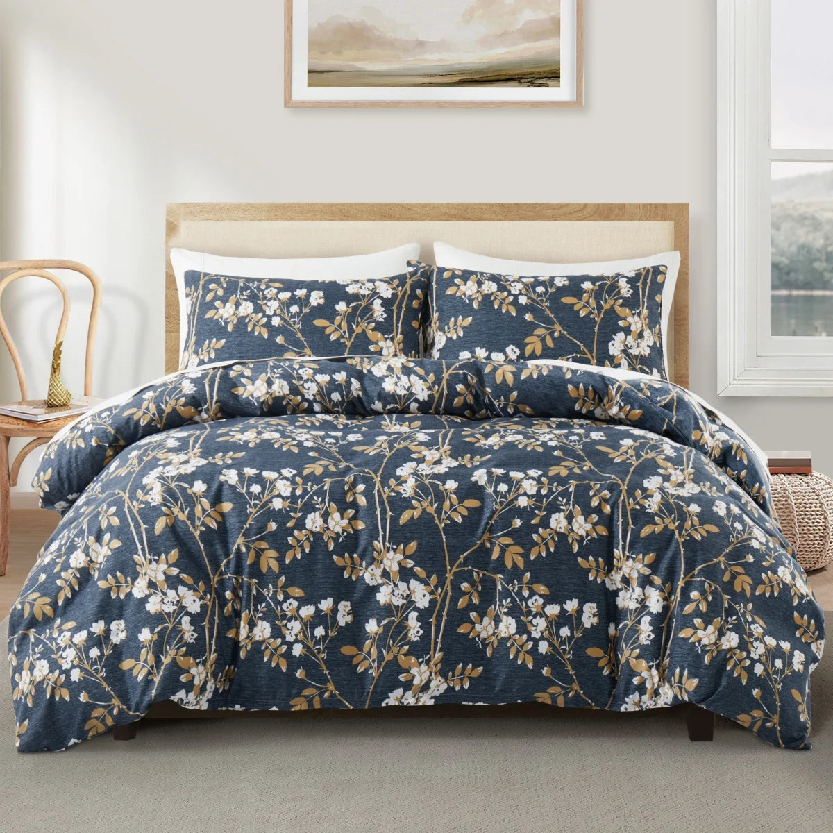 Feather & Floral Duvet Set