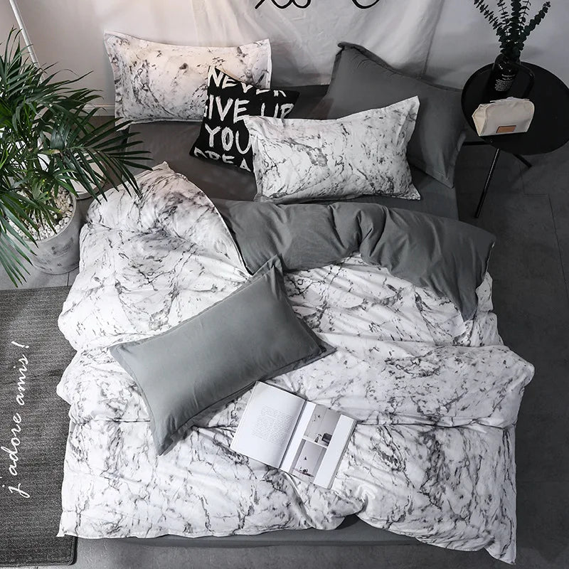 Marble Effect Duvet Sets