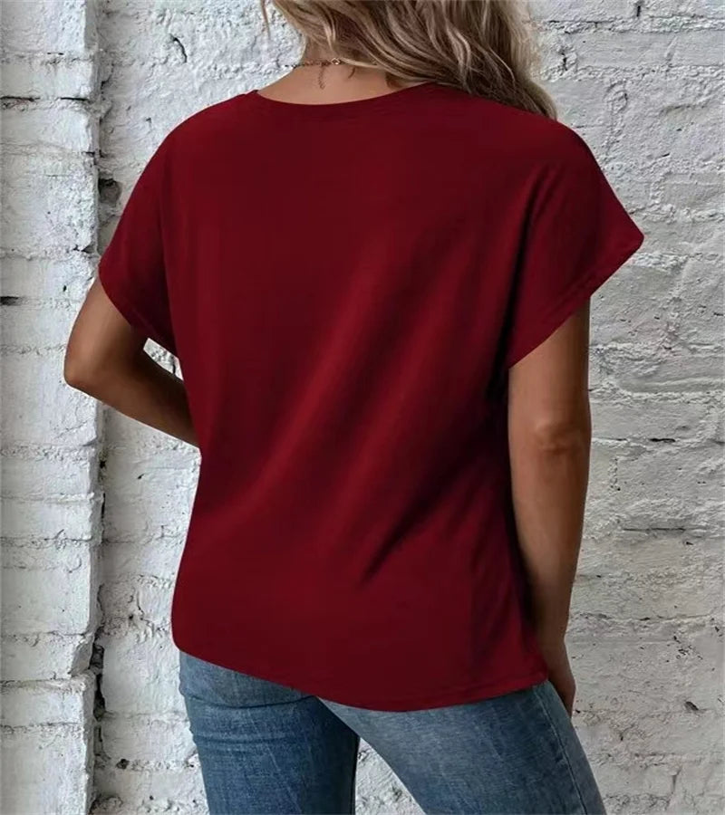Round Neck Knot T- Shirt