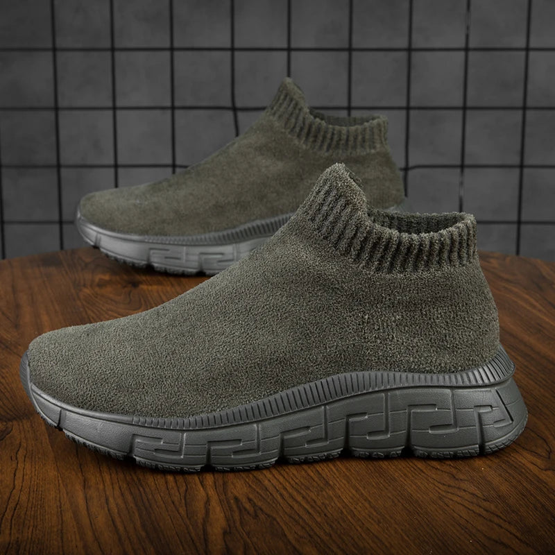 Unisex Soft Flannel Slip On Trainers