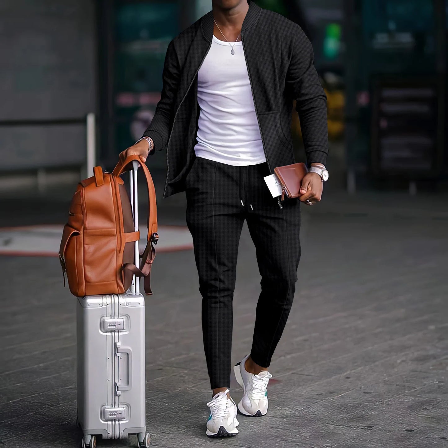 Men’s Casual Jacket & Trousers Set