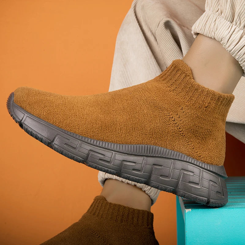 Unisex Soft Flannel Slip On Trainers