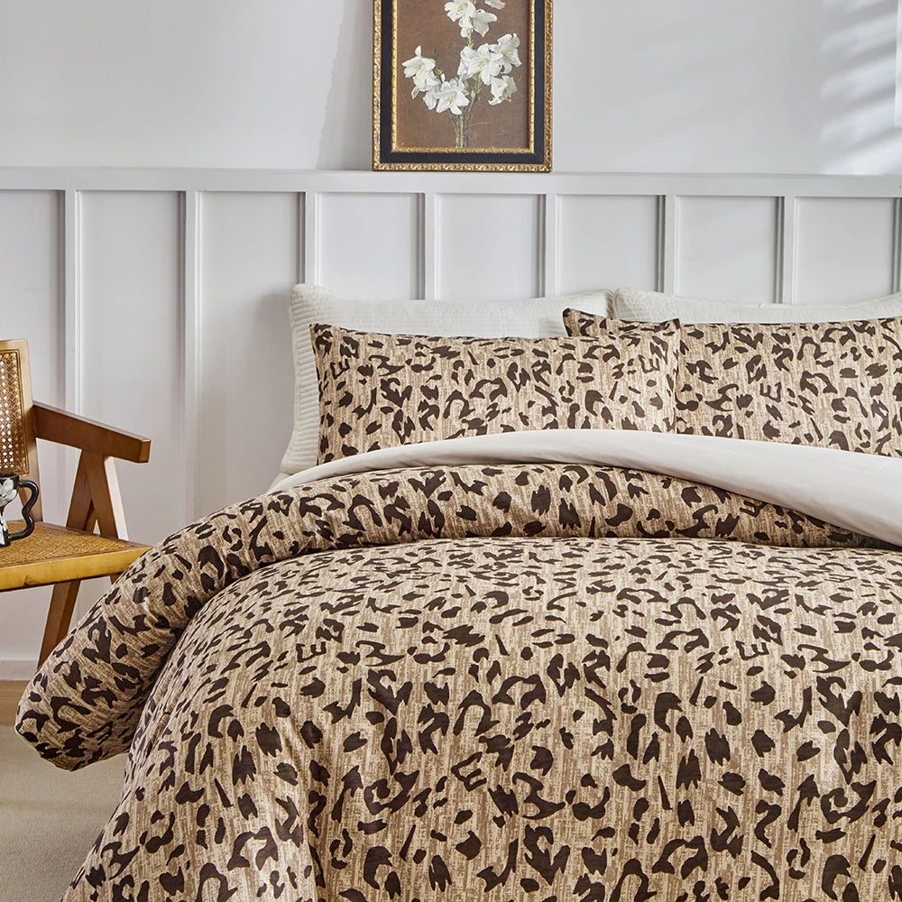 Leopard Print Style Duvet Cover Set