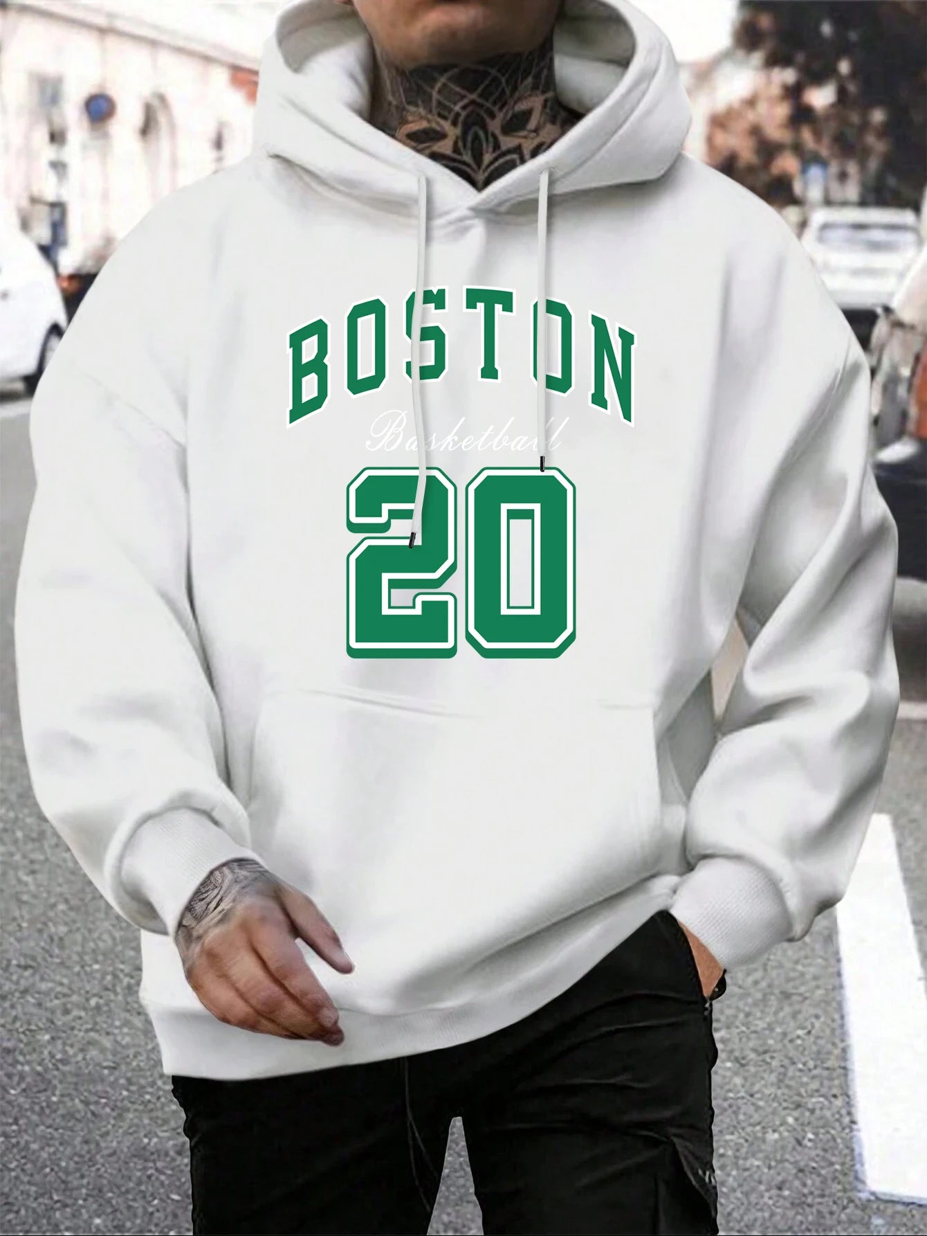Men’s Boston City Print Hoodie