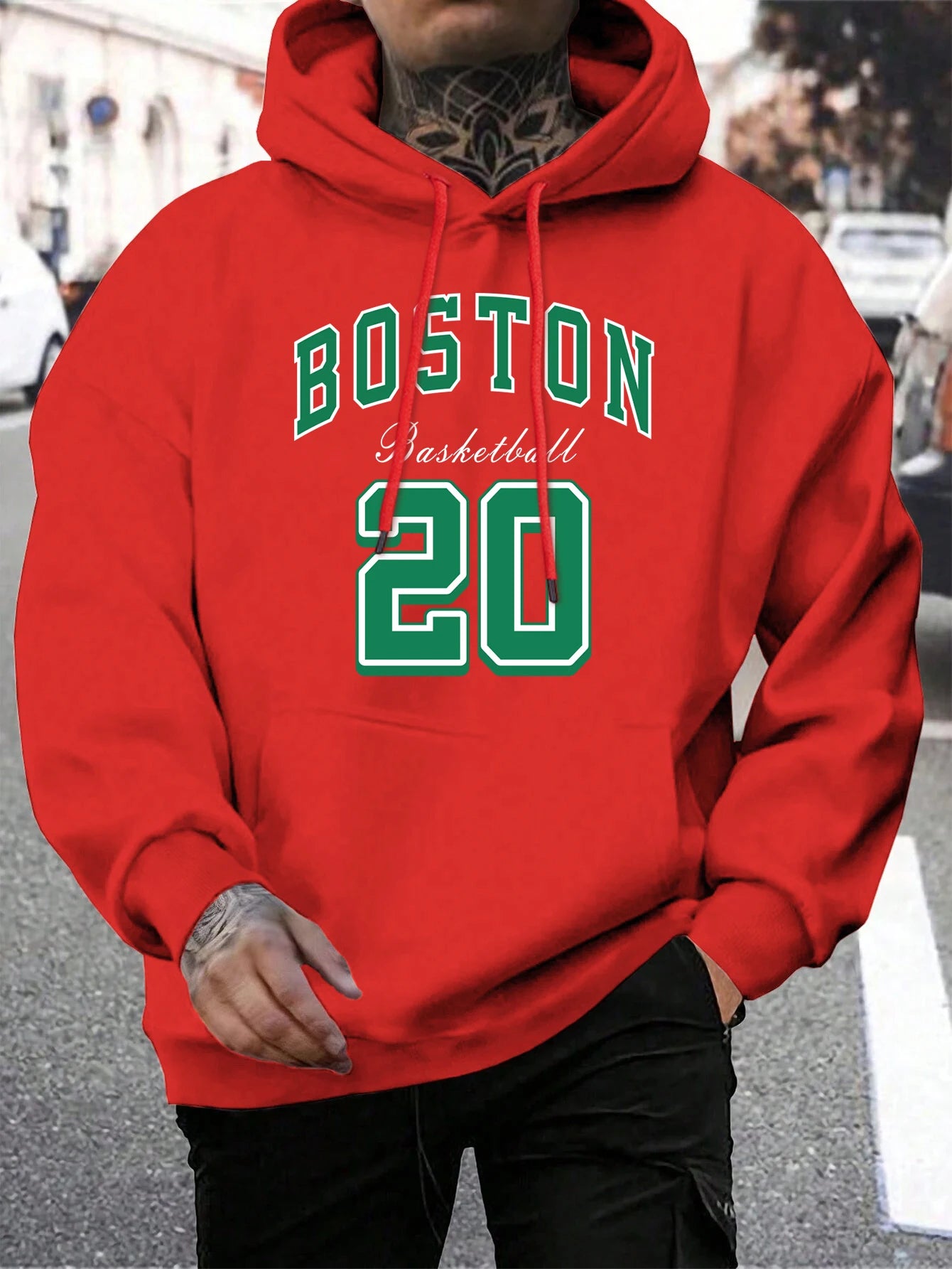 Men’s Boston City Print Hoodie