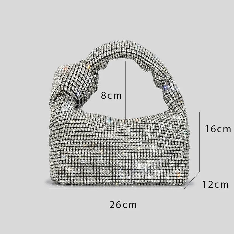 Rhinestones Knot Evening Handbag