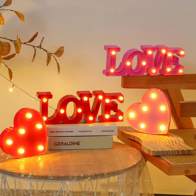 Small Love & Heart LED Lamps