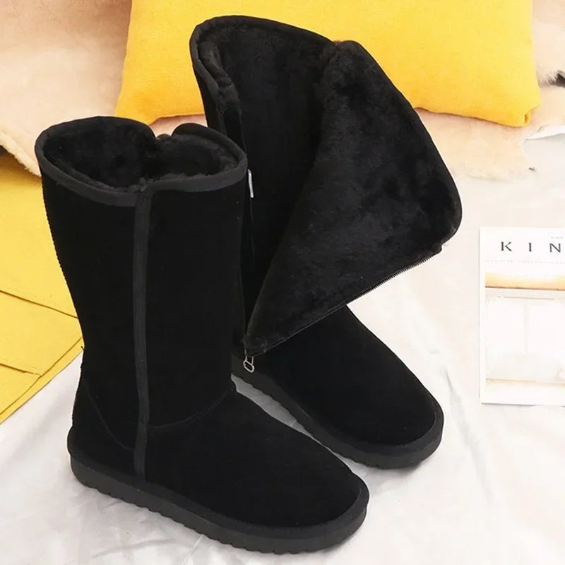 Zip Up Fluffy Winter Boots