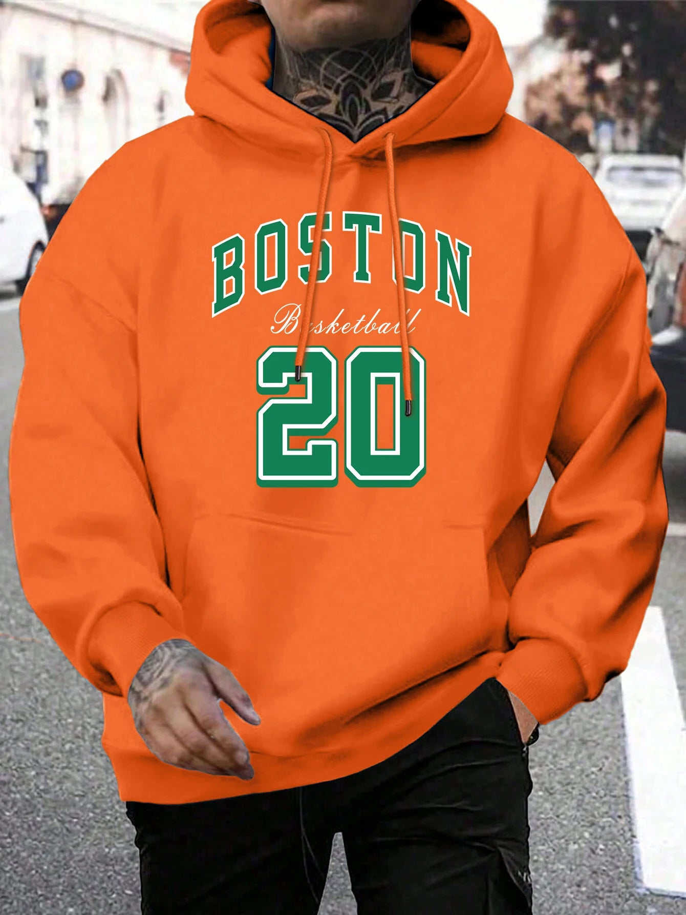 Men’s Boston City Print Hoodie