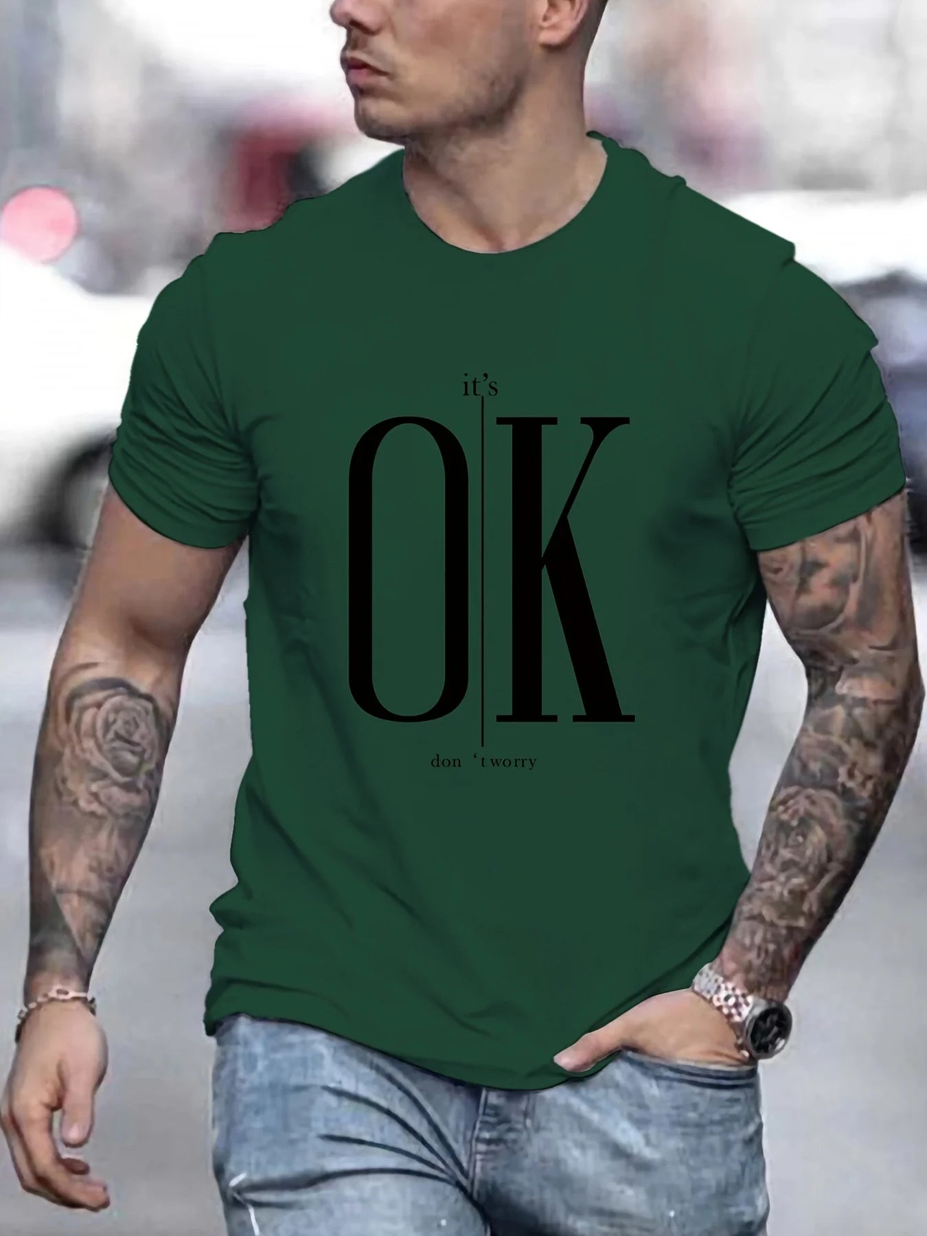 Men's OK Printed T-shirt