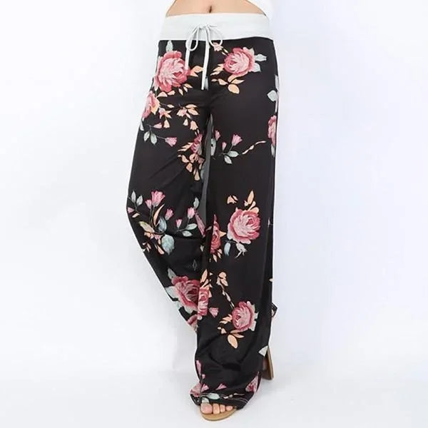 Curve Casual Loose Long Wide Leg Lounge Pants