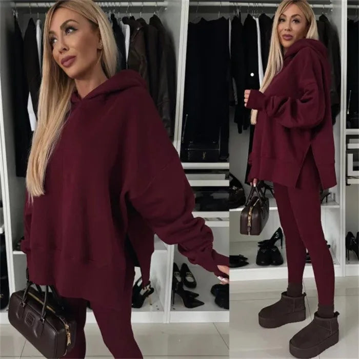 Casual hoodie & Leggings Set