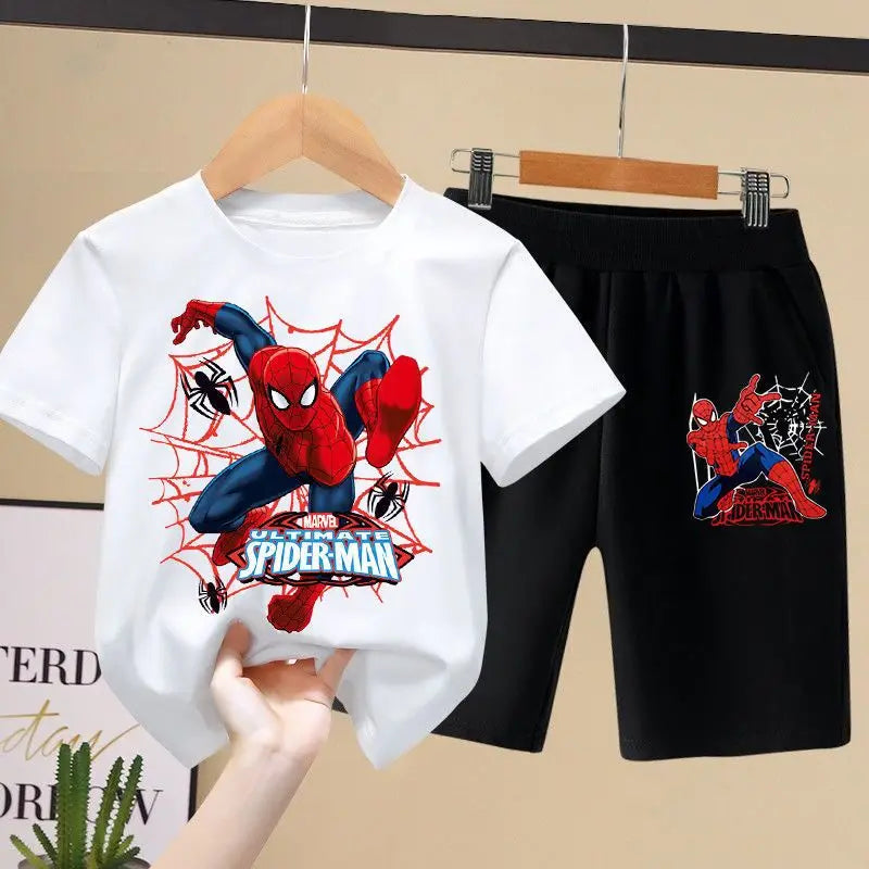 Boys Spiderman T-Shirt & Shorts Two-piece Set