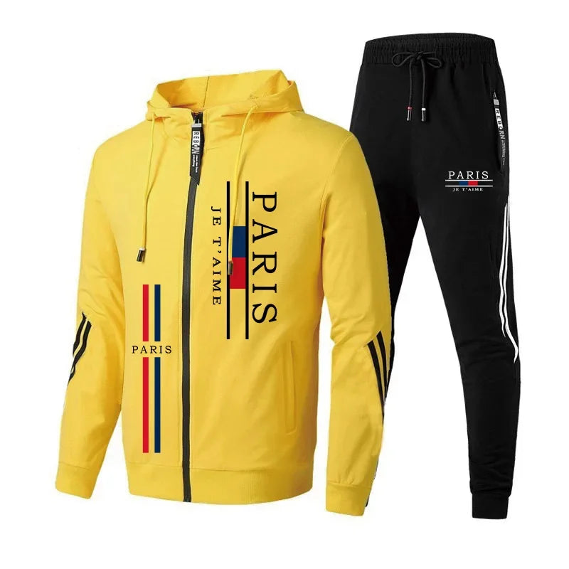 Men's Paris Zipped Hooded Tracksuit