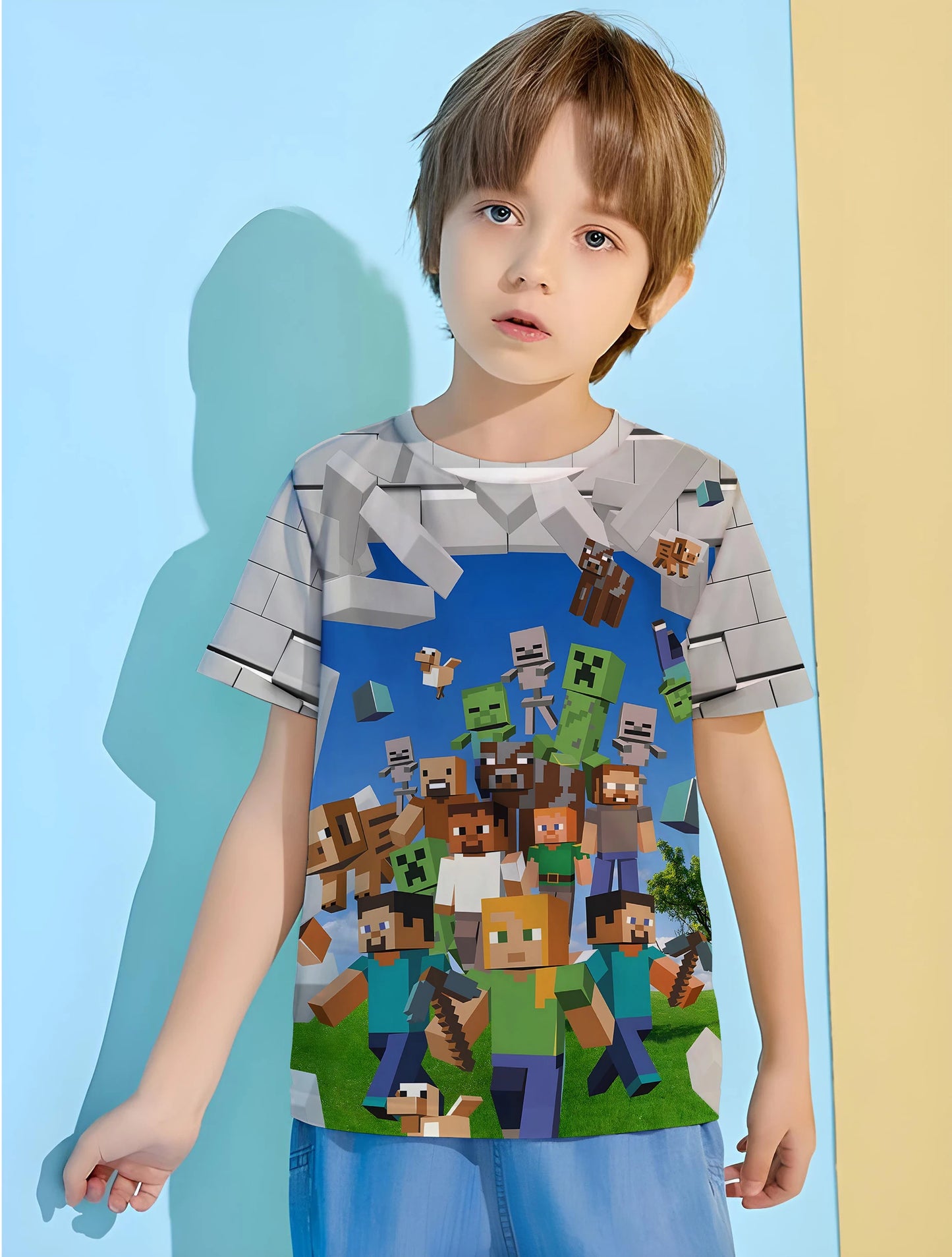 Boys Minecraft Characters T-Short