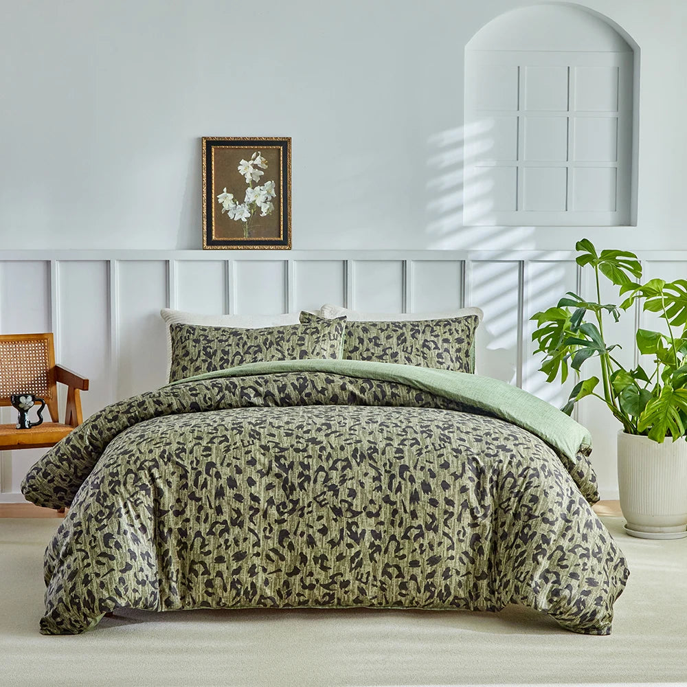 Leopard Print Style Duvet Cover Set