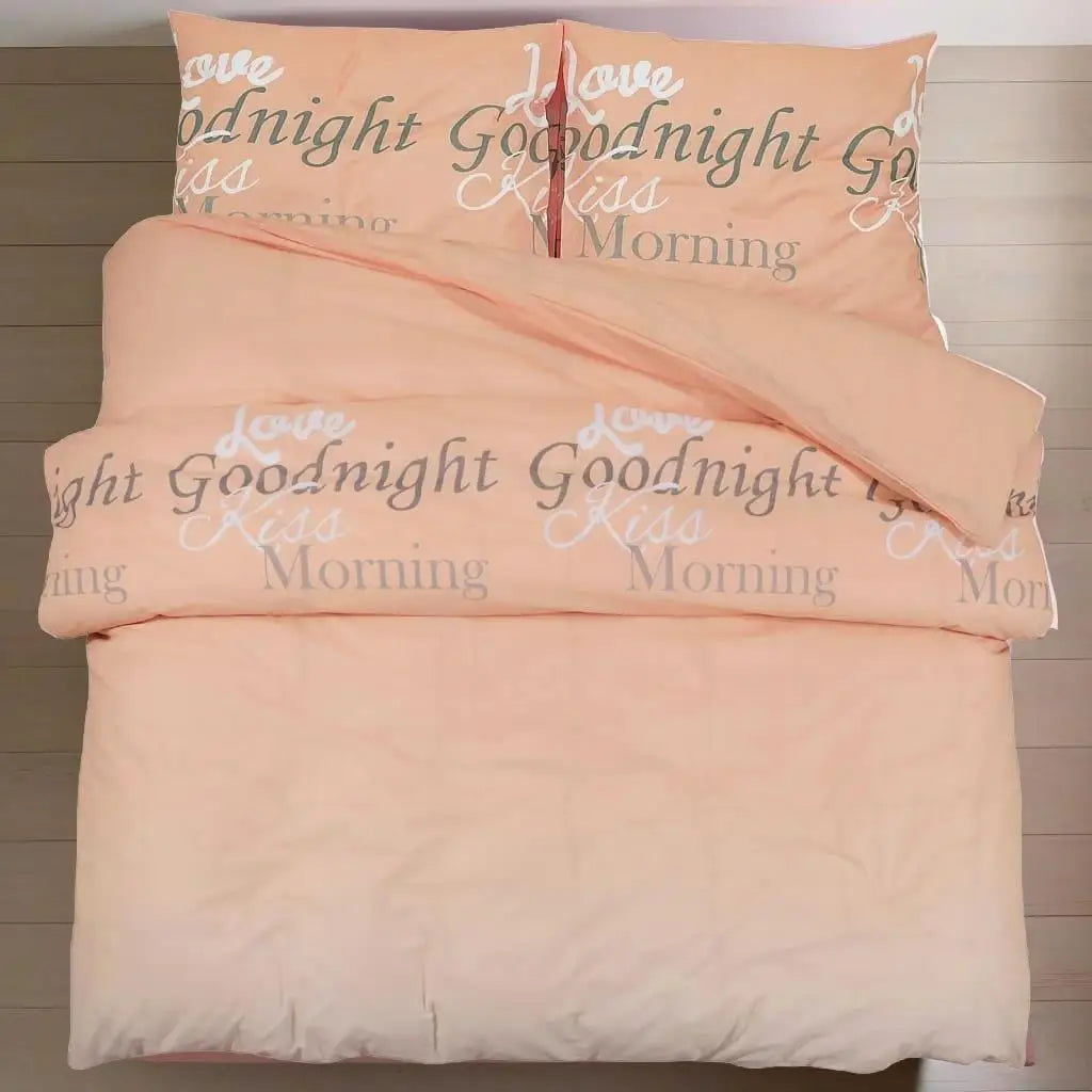 Pink Cotton Duvet Cover Set - Double
