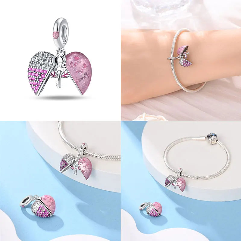Silver Locket Style Charms