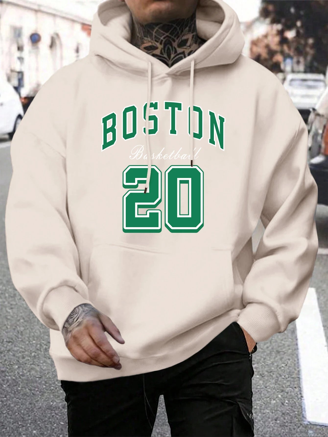 Men’s Boston City Print Hoodie
