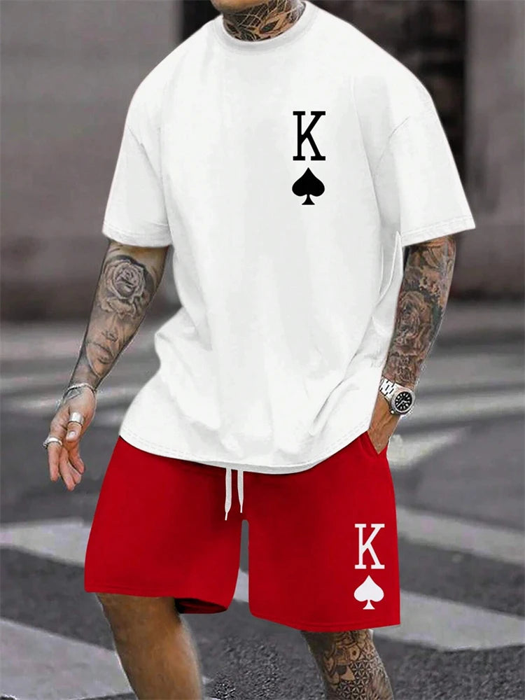 Men's King of Spades Top & Shorts Set