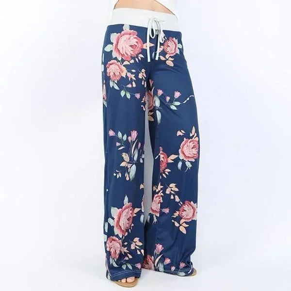 Curve Casual Loose Long Wide Leg Lounge Pants
