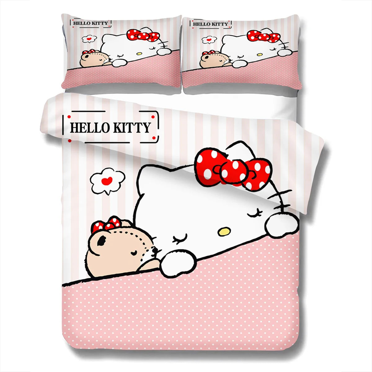 Hello Kitty Cartoon Duvet Cover Set