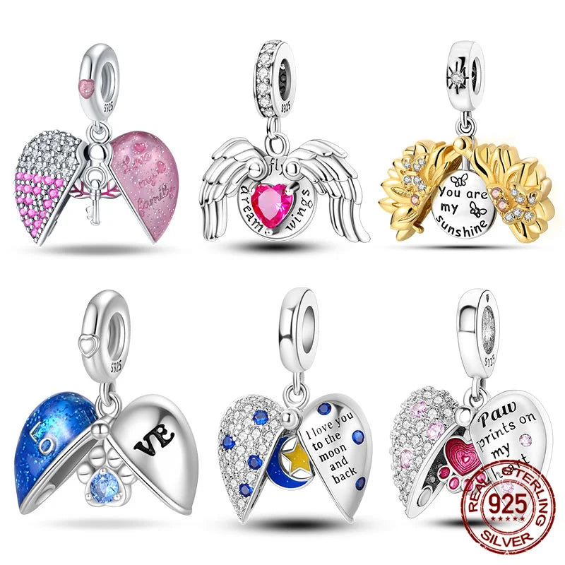 Silver Locket Style Charms