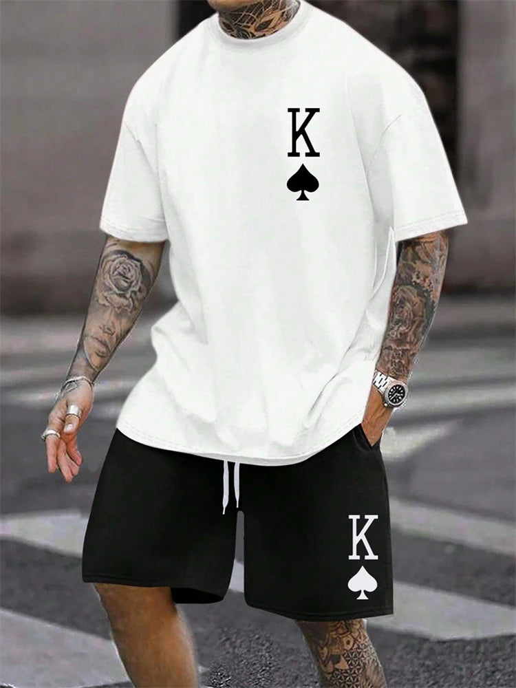 Men's King of Spades Top & Shorts Set