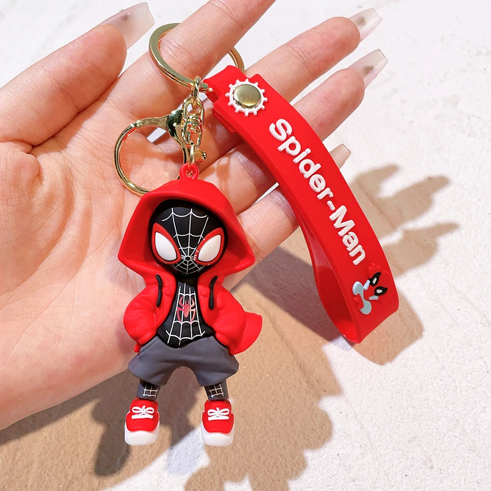 Cartoon Spiderman Silicone Keychains