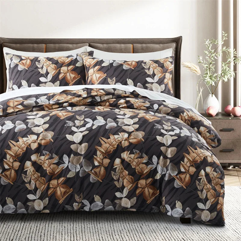 Patterned Print Duvet Cover Set