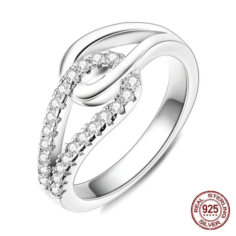 Silver Crossover Ring