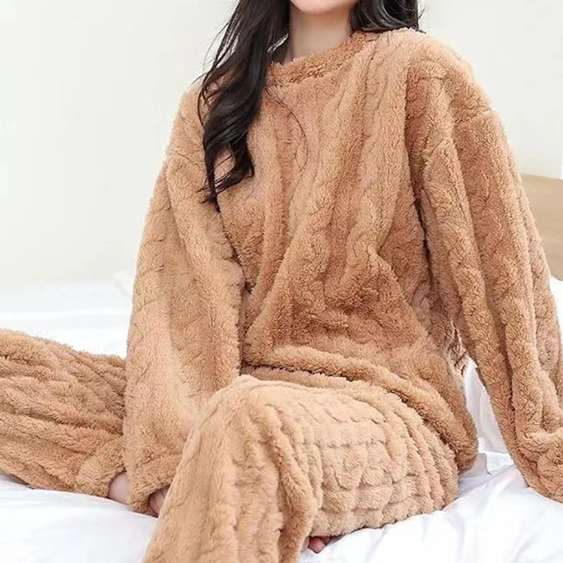 Knitted Look Fleece Lounge Set