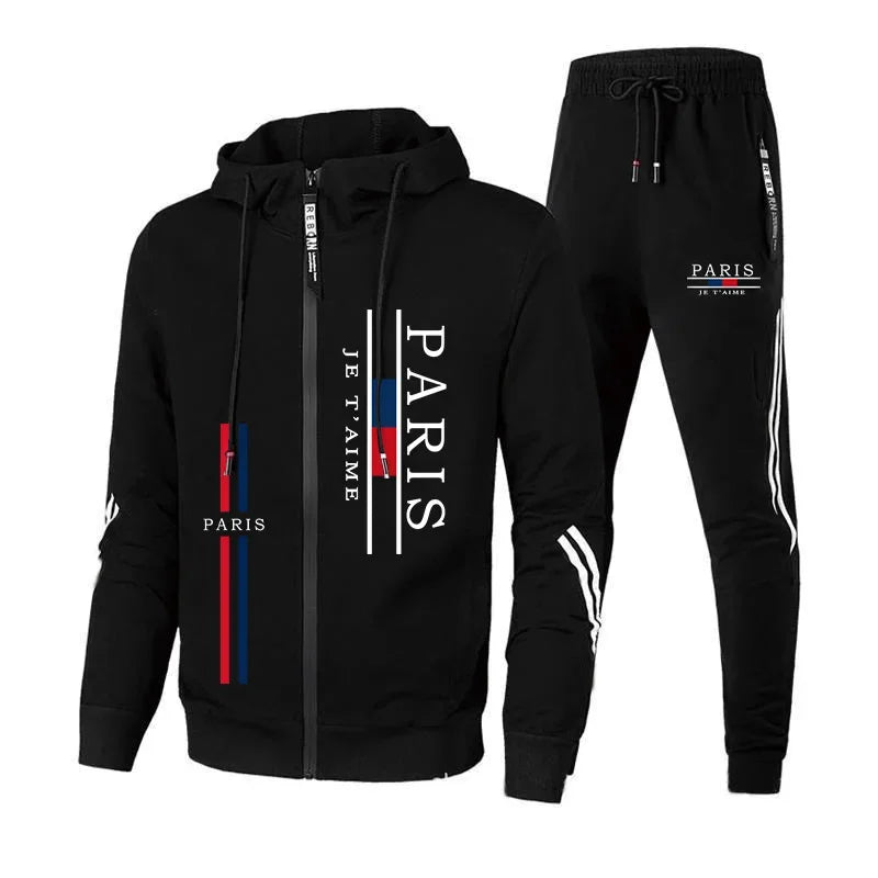 Men's Paris Zipped Hooded Tracksuit