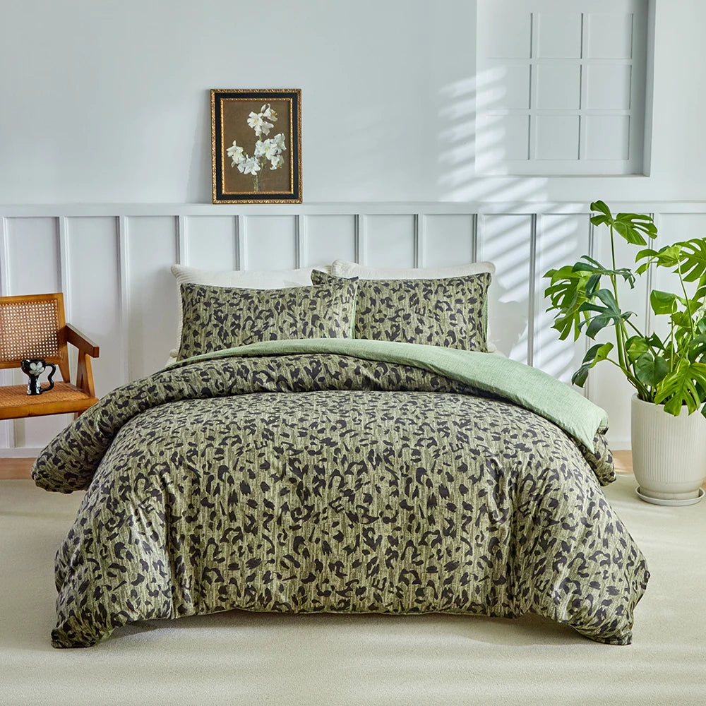 Leopard Print Style Duvet Cover Set