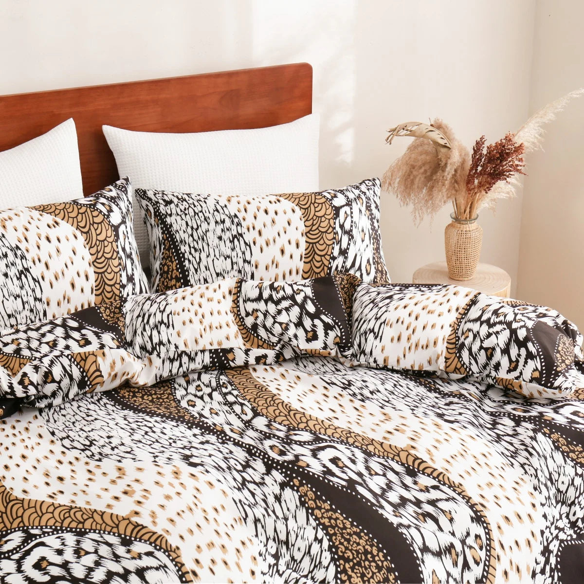 Leopard Print Duvet Reversible Bedding Set