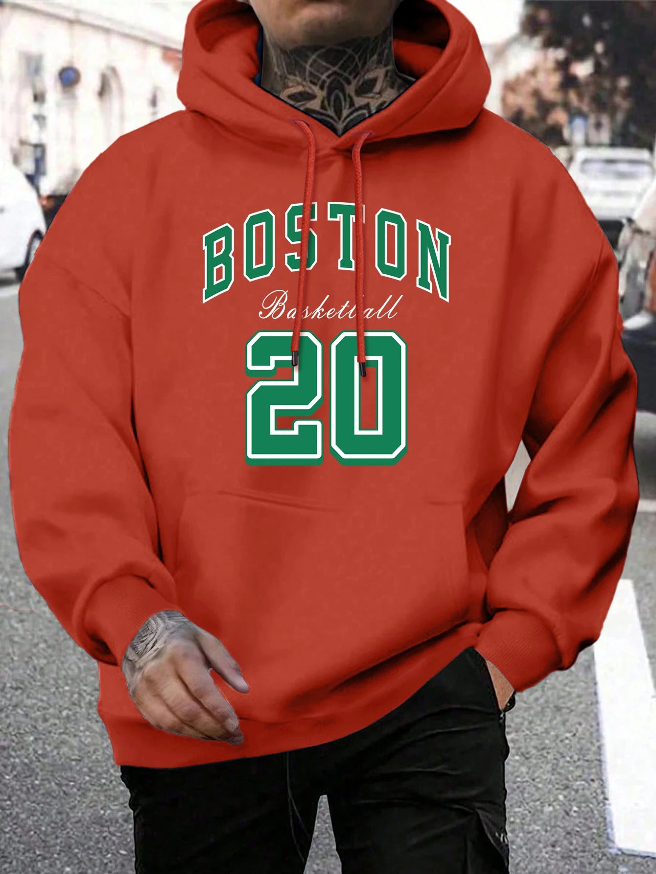 Men’s Boston City Print Hoodie