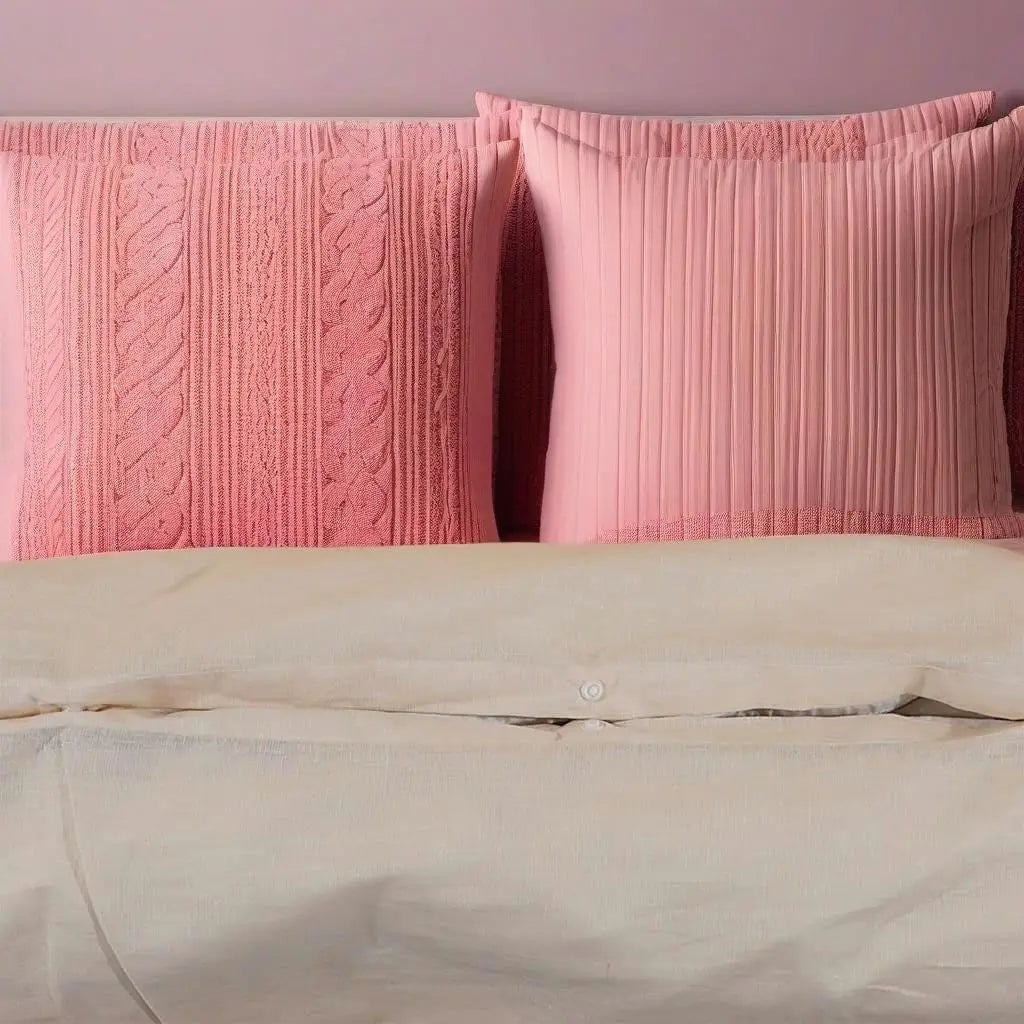Pink Cotton Duvet Cover Set - Double